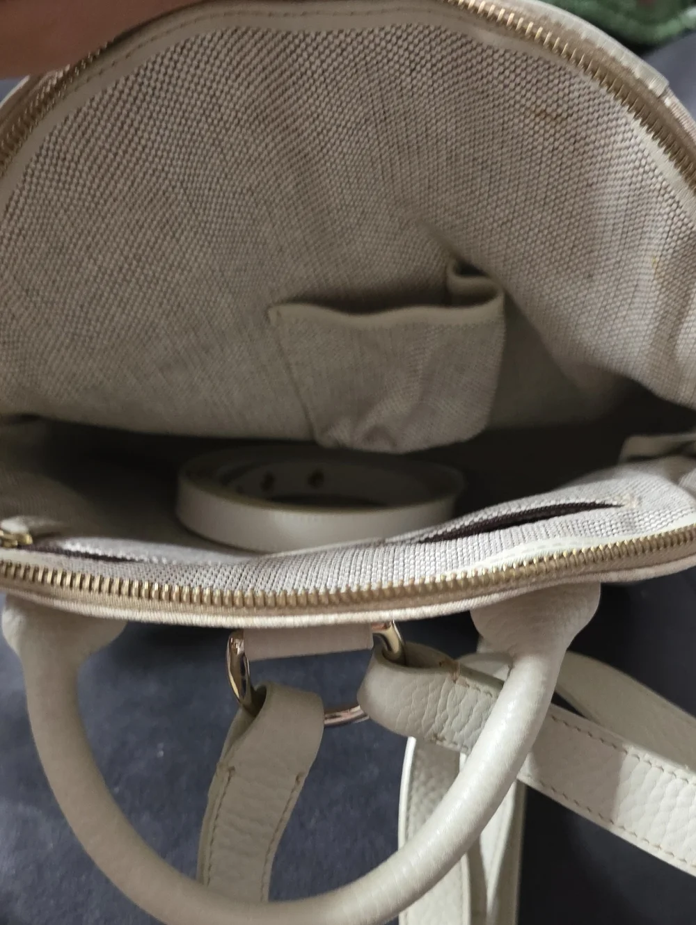 Cream Logo-Print Women's Crossbody Bag